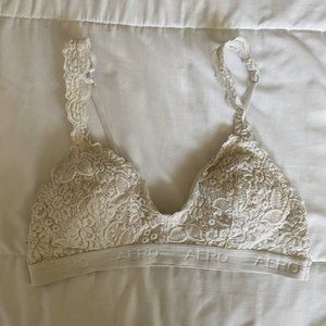 Aeropostale Cream Lacy Bra - Large